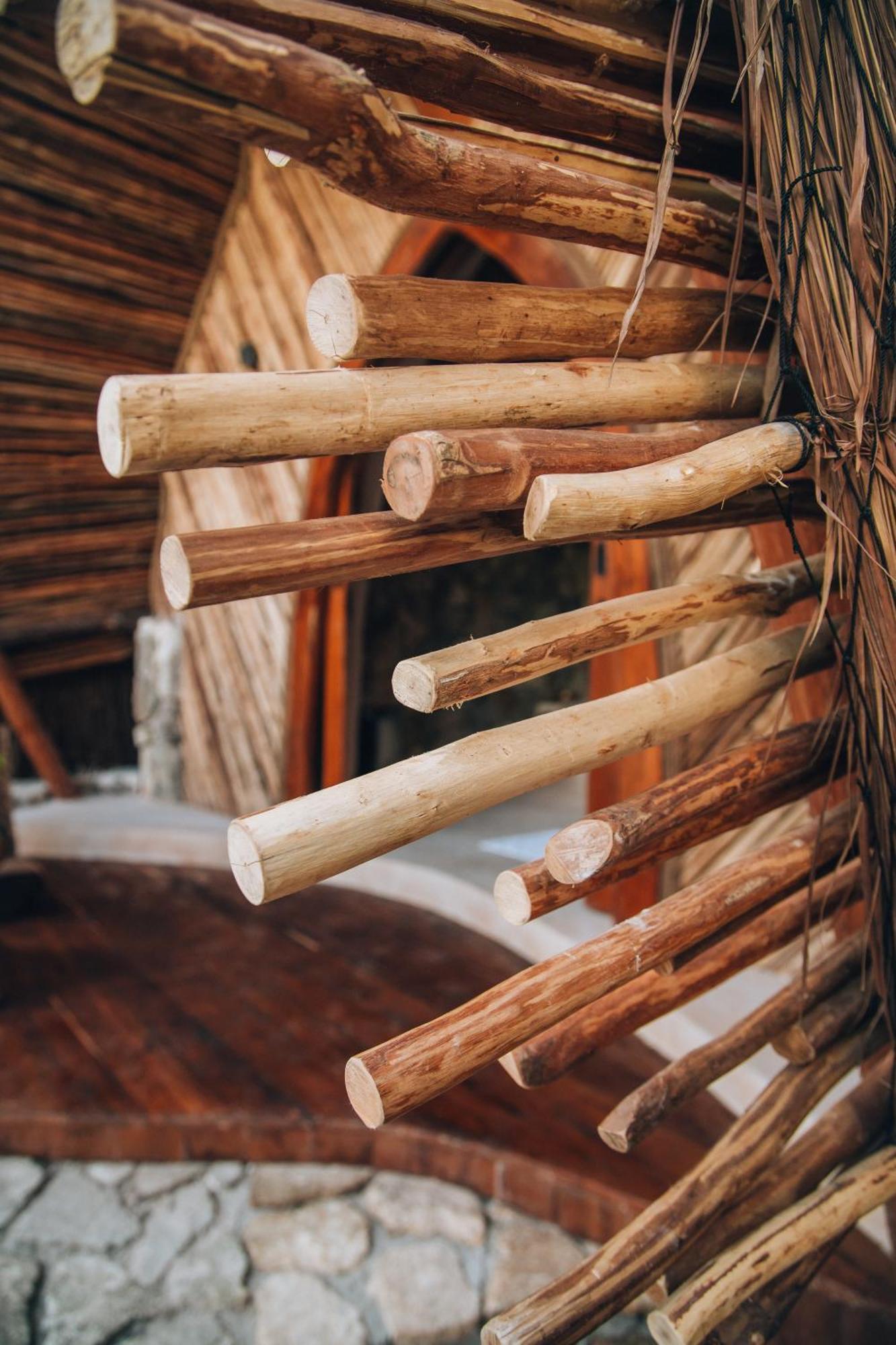 Ikal Tulum Hotel Luaran gambar Detail of the spiral staircase